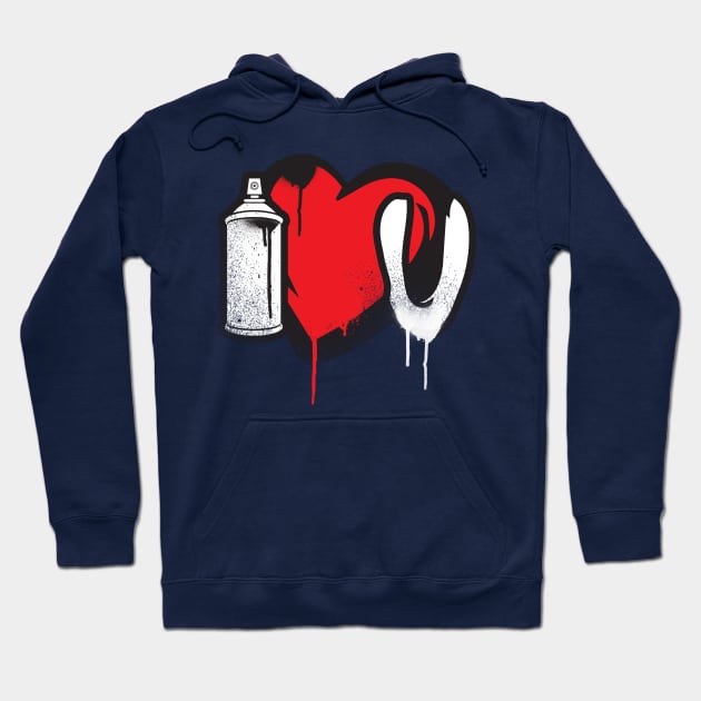 Heart Of spray Art Hoodie by maddula